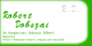 robert dobszai business card